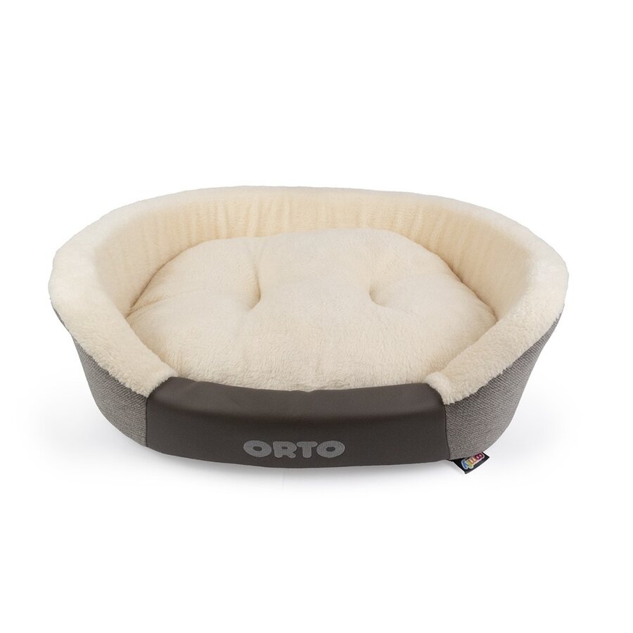 Orthopedische hondenmand memory foam M 66x55x20 cm | beige of grijs