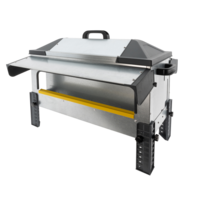 Open metalen voerbak 18 kg laag met regenkap | dubbelzijdig |