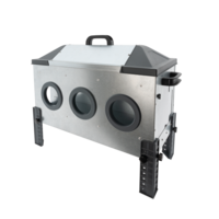 Voerbak met voeropeningen laag 18 kg | 4 voeropeningen | dubbelzijdig | met regenkappen