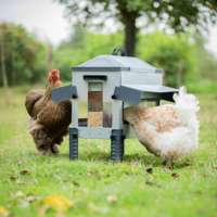 Open voerbak hoog 24 kg | dubbelzijdig | anti-mors | met regenkappen