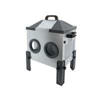 Voerbak met voeropeningen laag 12 kg | 4 voeropeningen | dubbelzijdig | met regenkappen