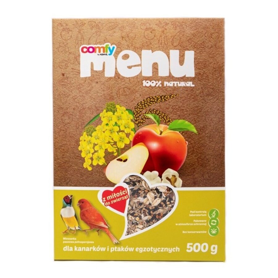 Complete zaadmix voor kanaries en kleine exotische vogels | 500 g | met gedroogde groente en fruit