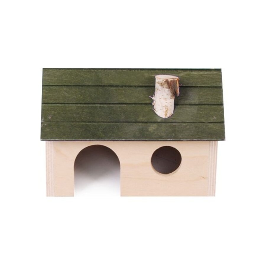 Knaagdierhuisje met schuin dak | houten schuilhuisje