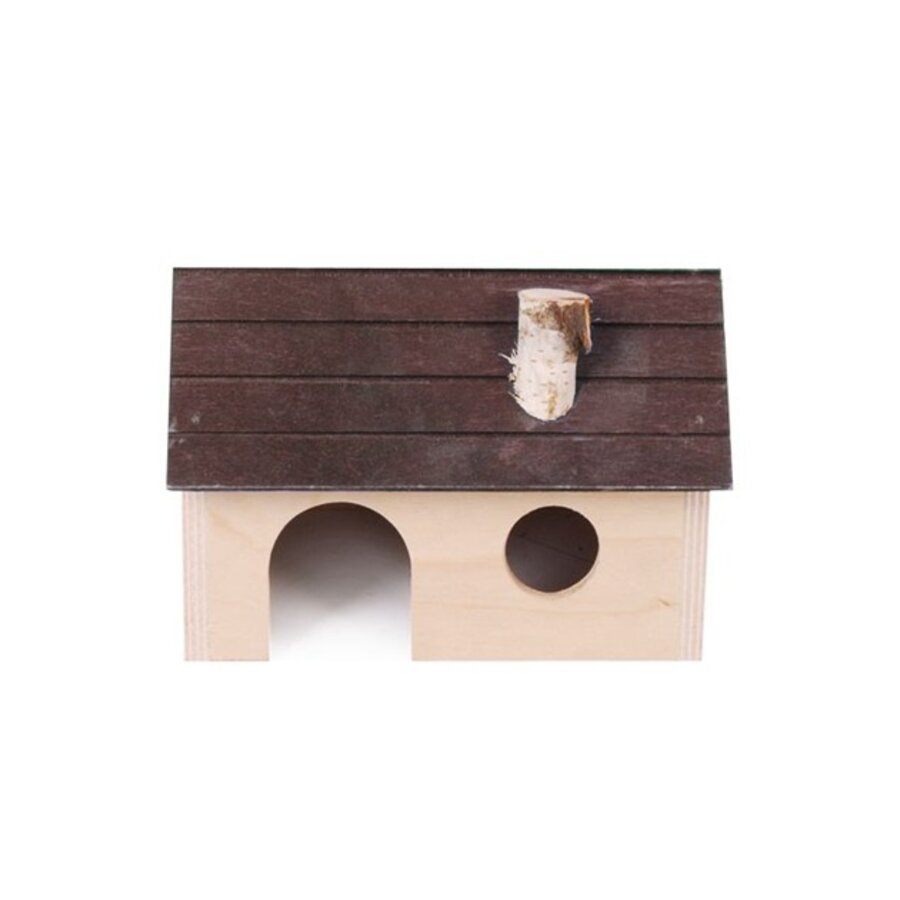 Knaagdierhuisje met schuin dak | houten schuilhuisje