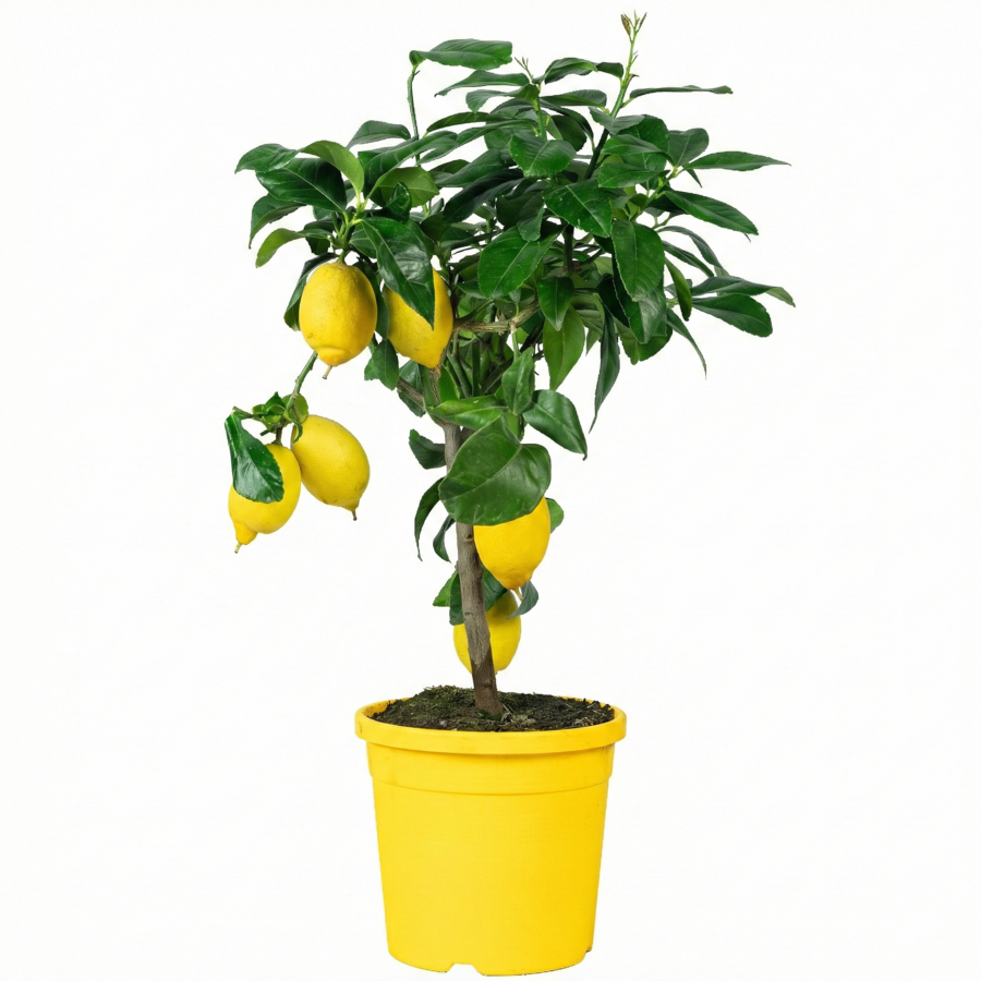 Citrus limon (citroenboom) | 60 cm hoog | In 19 cm pot | Mediterrane kuipplant voor terras en balkon
