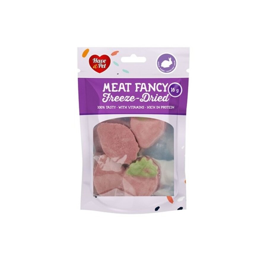 Gevriesdroogde Hondensnacks Konijn Met Aardbei 16 Gram