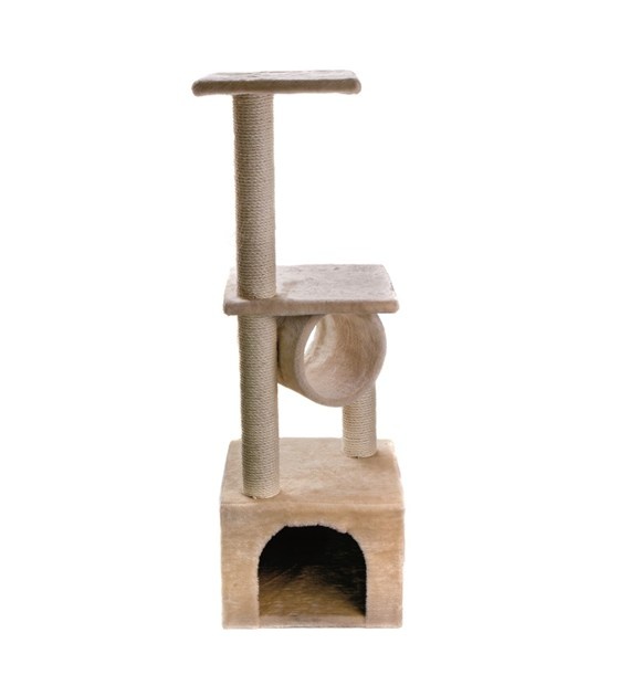 Have A Pet Krabpaal JACK &VerticalLine; 37x37x108 cm &VerticalLine; met huisje, tunnel en 3 ligplateaus