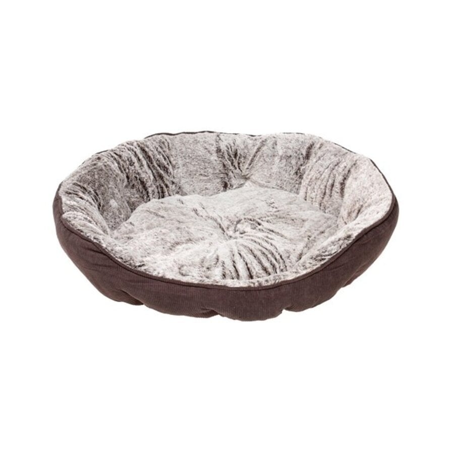 Pati Plush pluche hondenmand met ribstof buitenkant | 3 maten