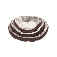 Pati Plush pluche hondenmand met ribstof buitenkant | 3 maten