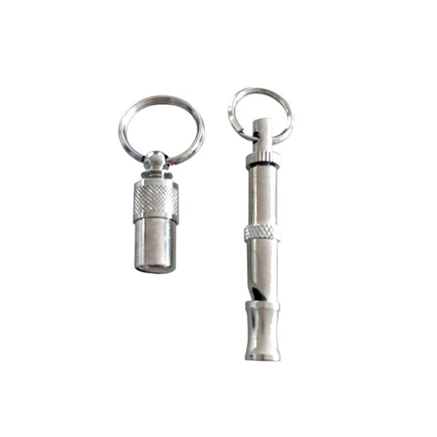 Trainingsfluit van metaal met metalen adrespenning voor halsband | Mario X