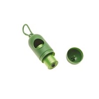 Poepzakjes dispenser Bobby II groen | 9 x 4 cm | met karabijnhaak