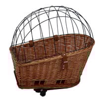 Duvo+ Provence Rieten Fietsmand Bagagedrager met kussen