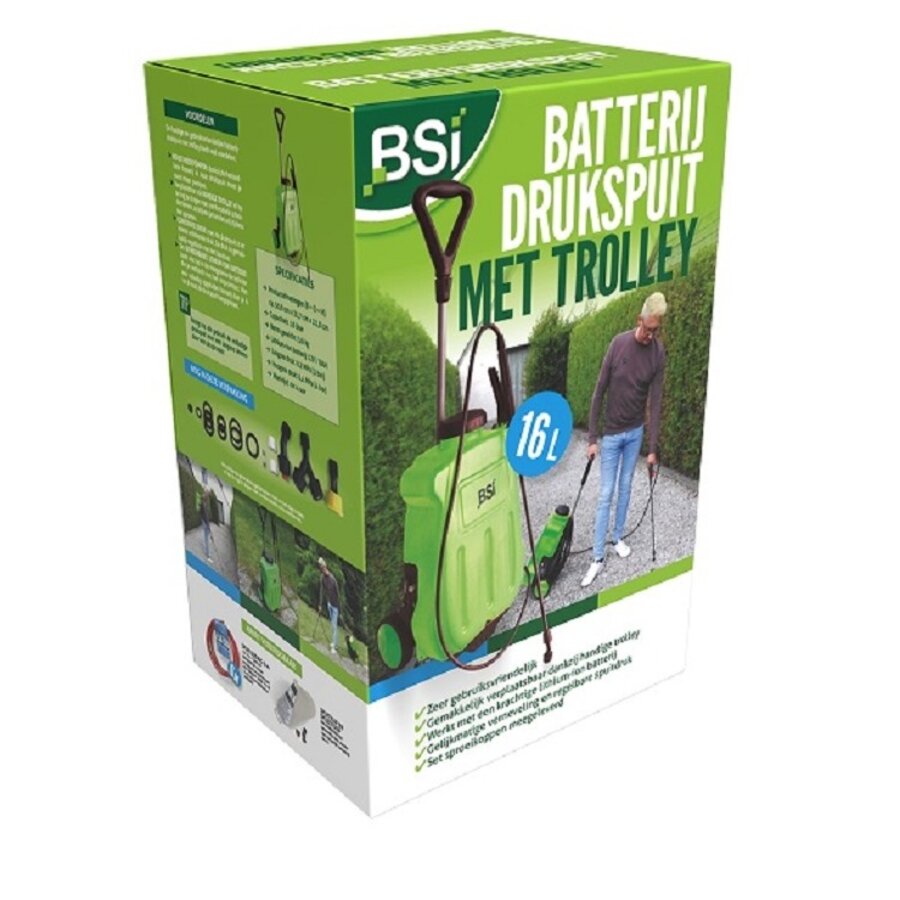 BSI Accudrukspuit met Trolley 16L