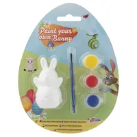 Konijn in ei schilderset 7 cm | inclusief verf en kwastje