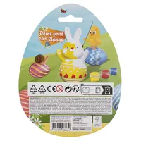 Konijn in ei schilderset 7 cm | inclusief verf en kwastje