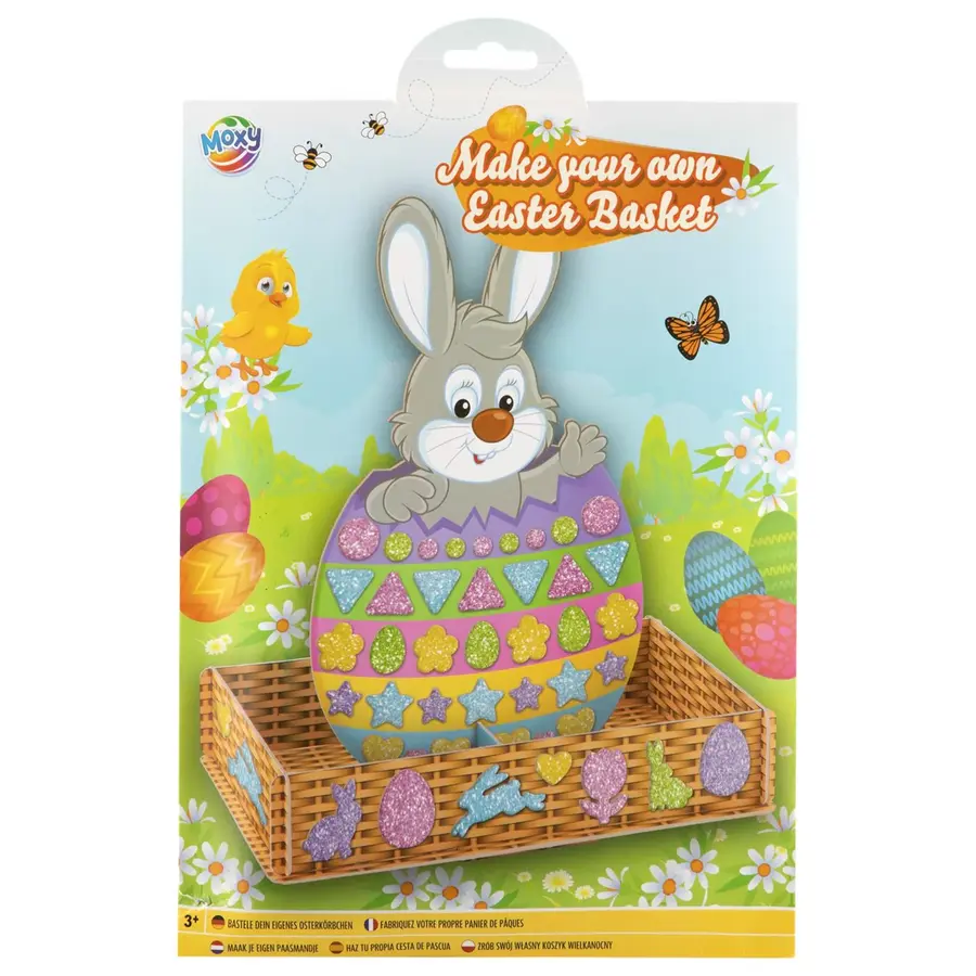 DIY paasmandje 20x12 cm | knutselset om zelf te maken