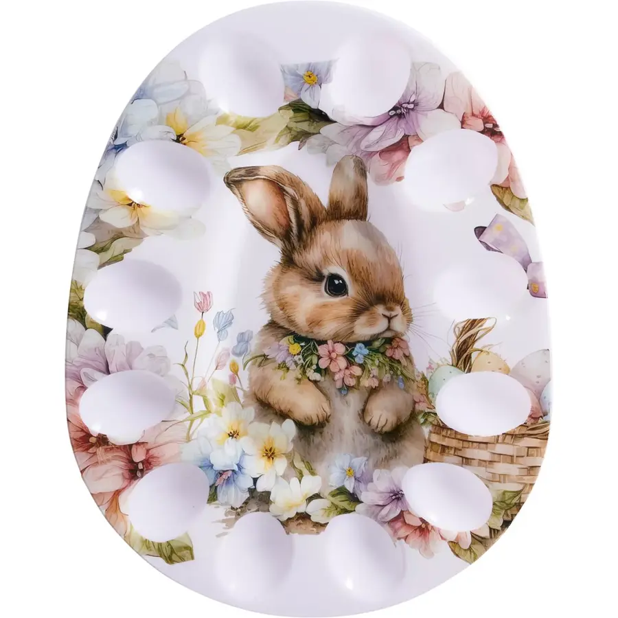 Eierschaal voor 12 eieren | serveerschaal | assorti multicolor