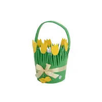 Mandje vilt Pasen | groen | vilten paasmandje met handvat