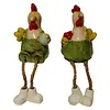 Kip met bungelbeentjes 10 cm wit