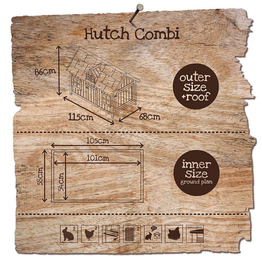 Duvo+ Woodland Kippen en konijnen hok