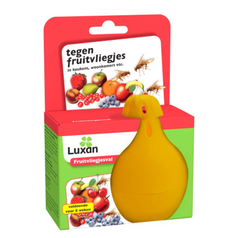 Fruitvliegjesval navulbaar | herbruikbare val met lokstof | 4-6 weken werking
