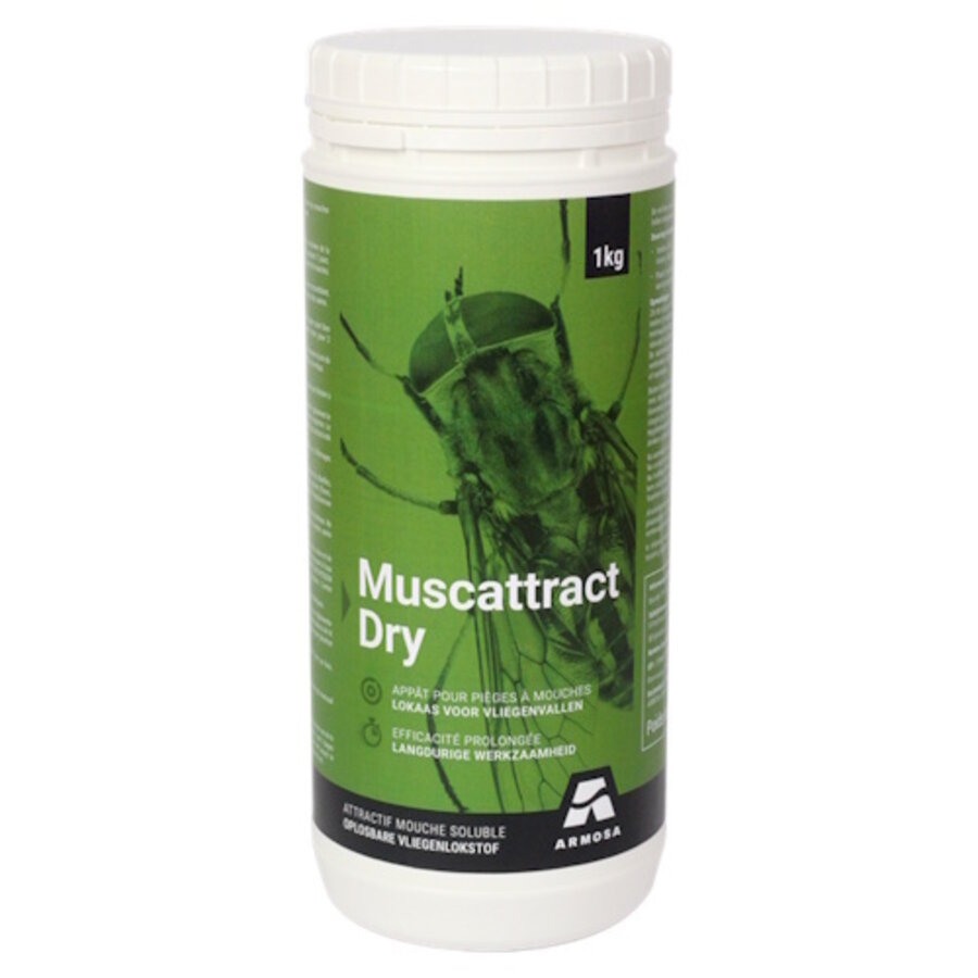 Muscattract Dry vliegenlokstof navulling 1 kg | voor vliegenval emmer (Muscado Trap)
