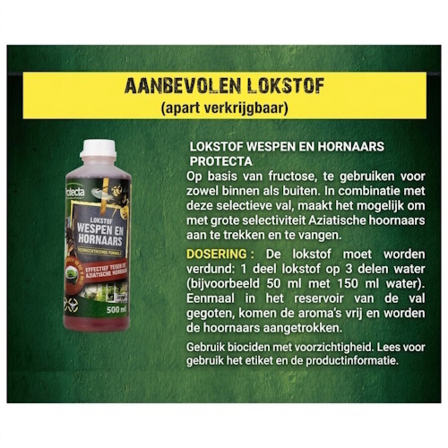 Aziatische hoornaar val kit | selectieve hoornaarval met lokstof 50 ml