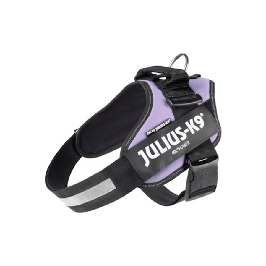 IDC Powertuig paars maat 1 (L) | ergonomisch hondentuig met handvat en reflectie