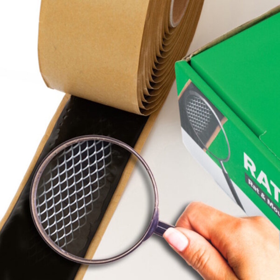 Rat tape | zelfklevende weringtape met RVS gaas voor het dichten van kieren en gaten