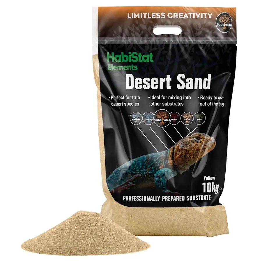 Woestijnzand geel 10 kg | natuurlijk terrariumzand voor woestijnreptielen