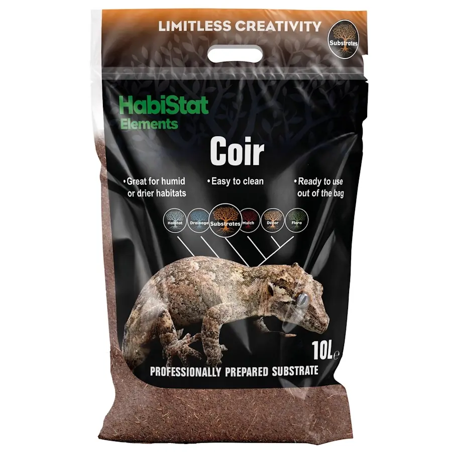 Kokos substraat 10 liter | vochtvasthoudende bodembedekking voor terrarium