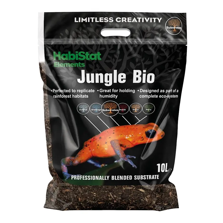 Bioactief jungle terrariumsubstraat 10 liter | voedingsbodem voor tropische terraria
