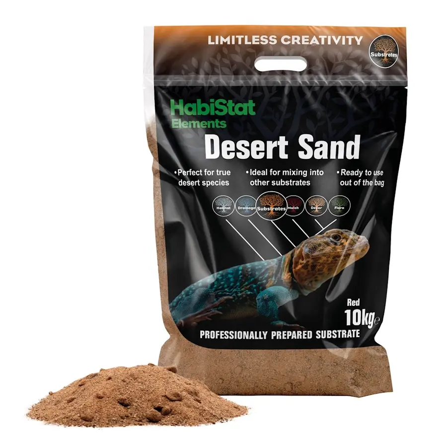 Woestijnzand rood 10 kg | natuurlijk terrariumzand voor woestijnreptielen