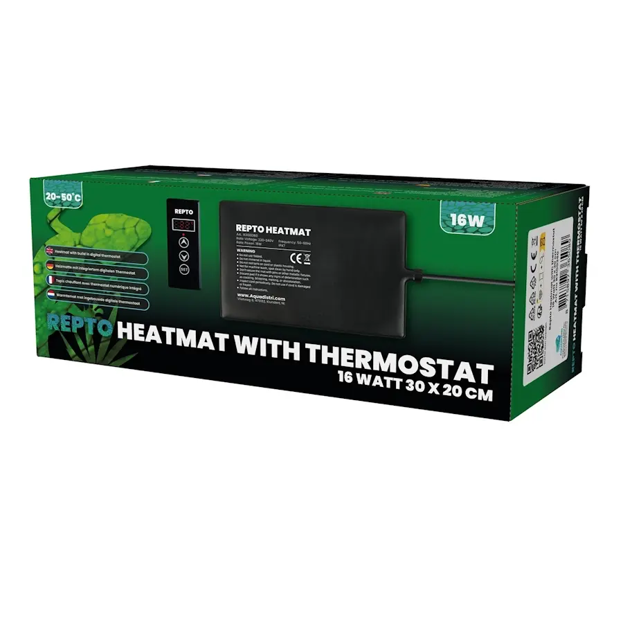 Warmtemat met thermostaat | terrarium bodemverwarming in 4 maten