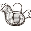 Eiermand kip 23x14x17 cm bruin metaal