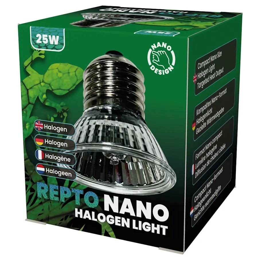 Nano halogeen warmtelamp basking spot voor terrarium