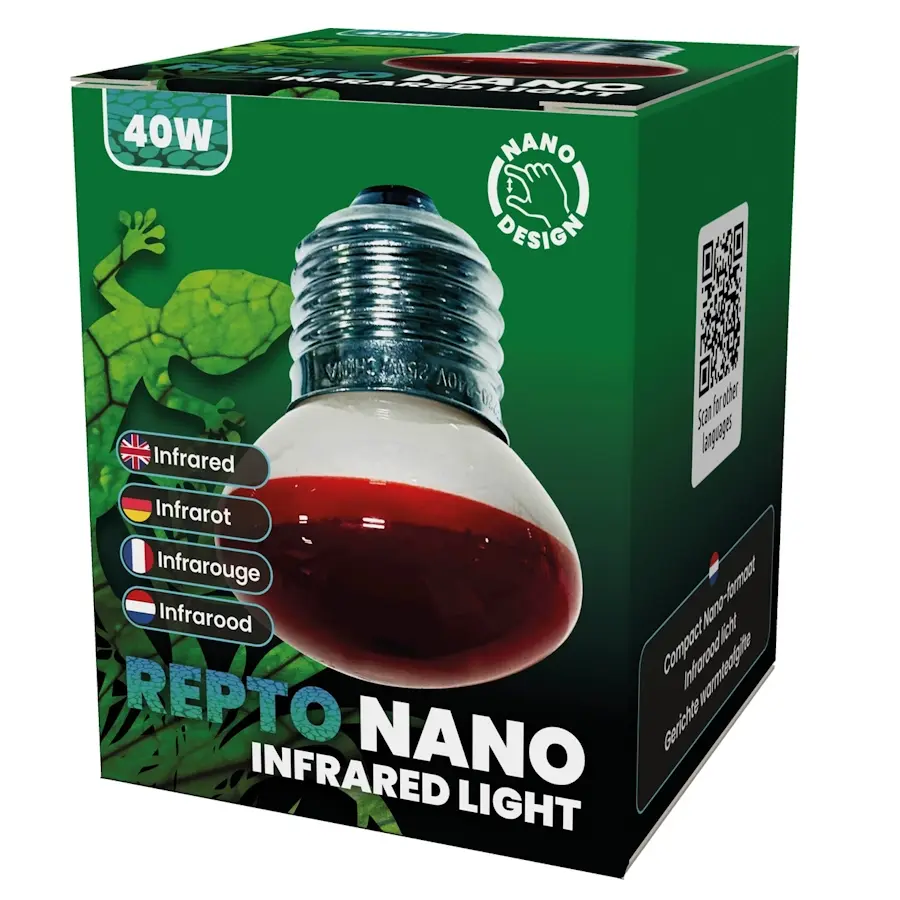 Nano infrarood warmtelamp 25 | 40 watt voor nachtverwarming terrarium (E27)