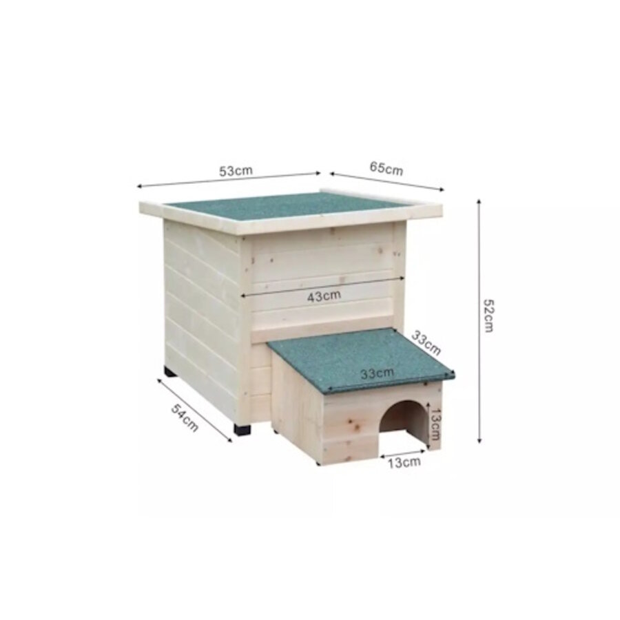 Egelhuis Mansion XL 53x65x52cm | nest- en schuilhuis voor egels