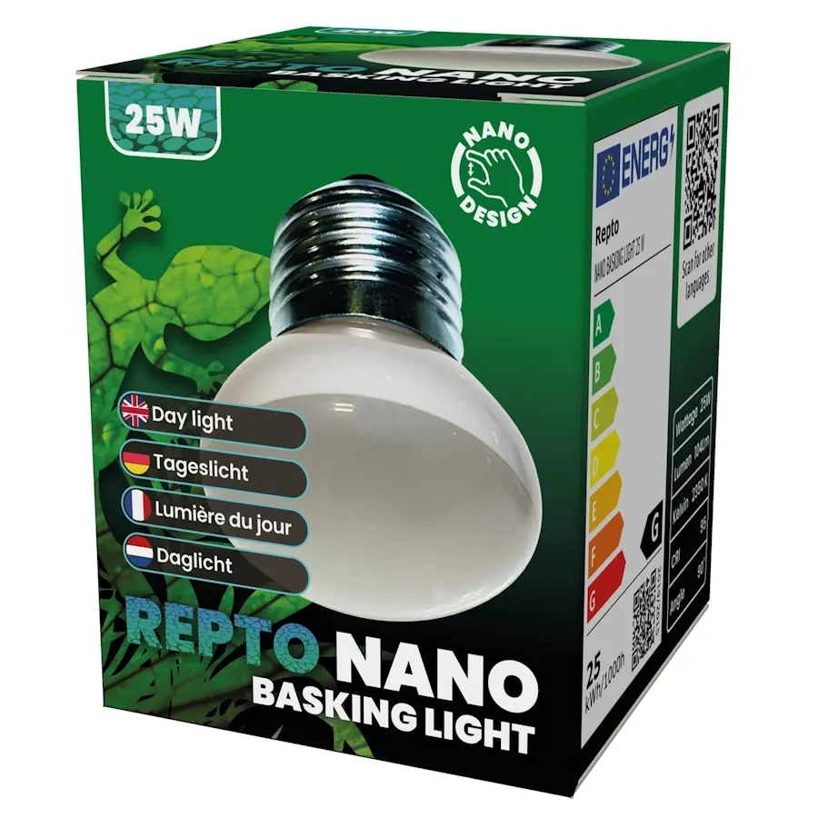 Nano baskinglamp voor gerichte terrarium warmteplek