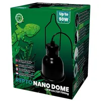 Nano dome lampkap met keramische E27 fitting | 10 cm | zwart