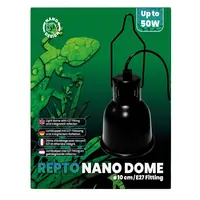 Nano dome lampkap met keramische E27 fitting | 10 cm | zwart