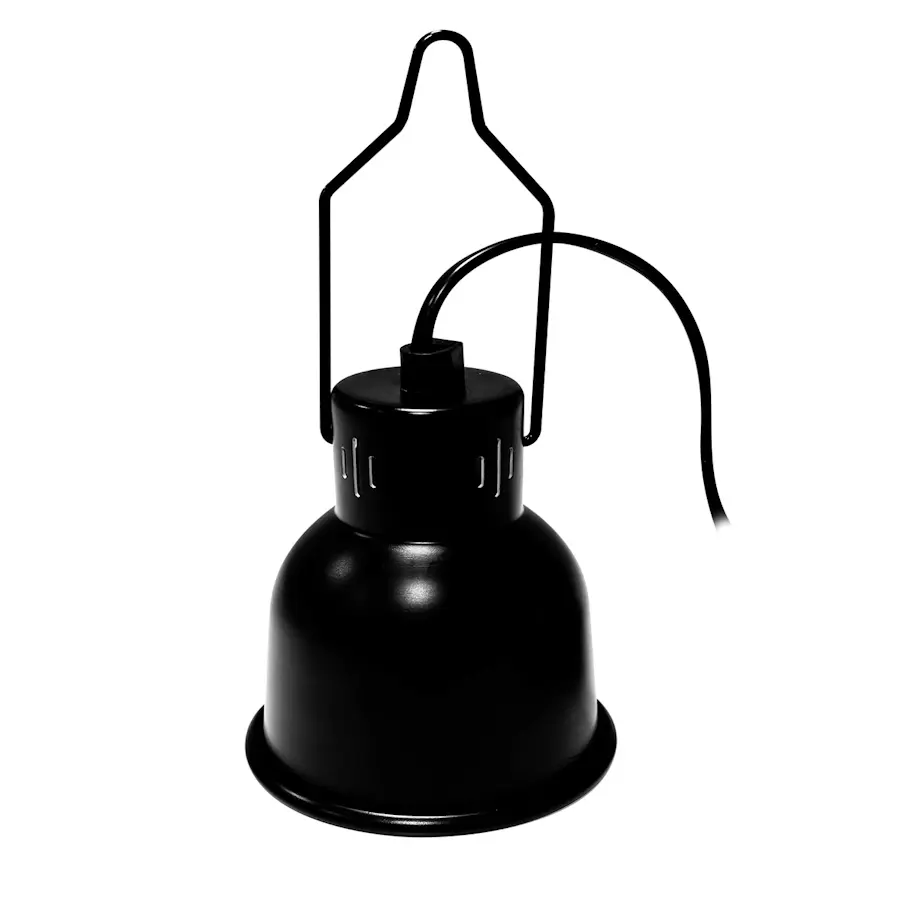 Nano dome lampkap met keramische E27 fitting | 10 cm | zwart