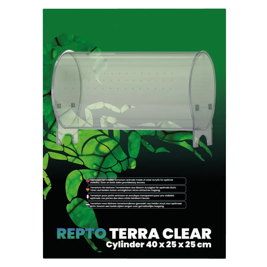 Clear cilinder terrarium 40 x 25 x 25 cm | 360° zicht | acryl verblijf