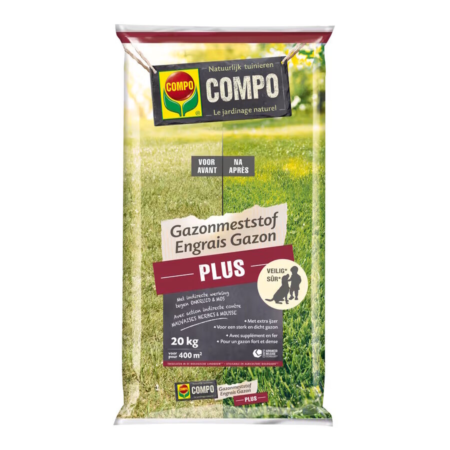 Gazonmeststof Plus | organisch-minerale gazonvoeding voor 200 m²