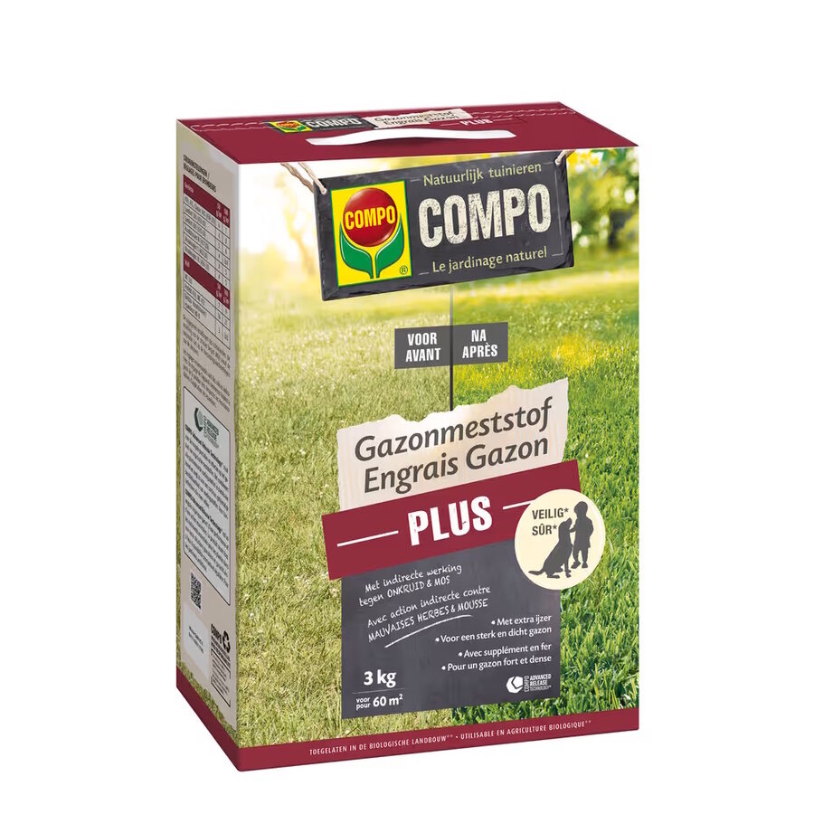 Gazonmeststof Plus | organisch-minerale gazonvoeding voor 200 m²