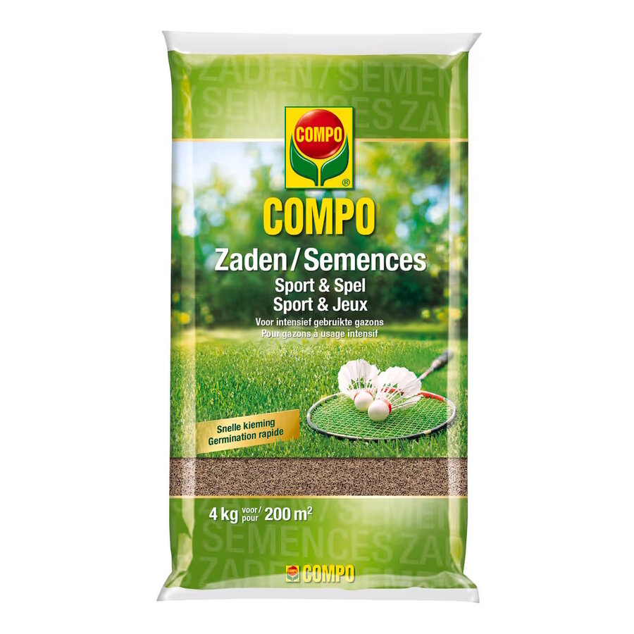 Gazonzaad Sport | Spel Aanleg 4 kg | tot 200 m² | snel kiemend speelgazon