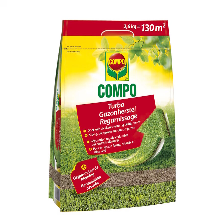 Turbo herstelgazon 2,6 kg | graszaad voor snel herstel | tot 130 m²