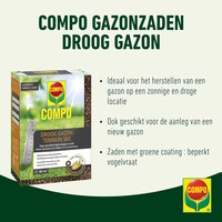 Gazonzaad voor droog en zonnig gazon 2 kg | met coating | ca. 80 m²