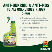 Anti-onkruid | anti-mos spray totale onkruidbestrijder 750 ml (ca. 7,5 m²)