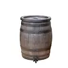 Regenton houtlook bruin met kraan 50 liter